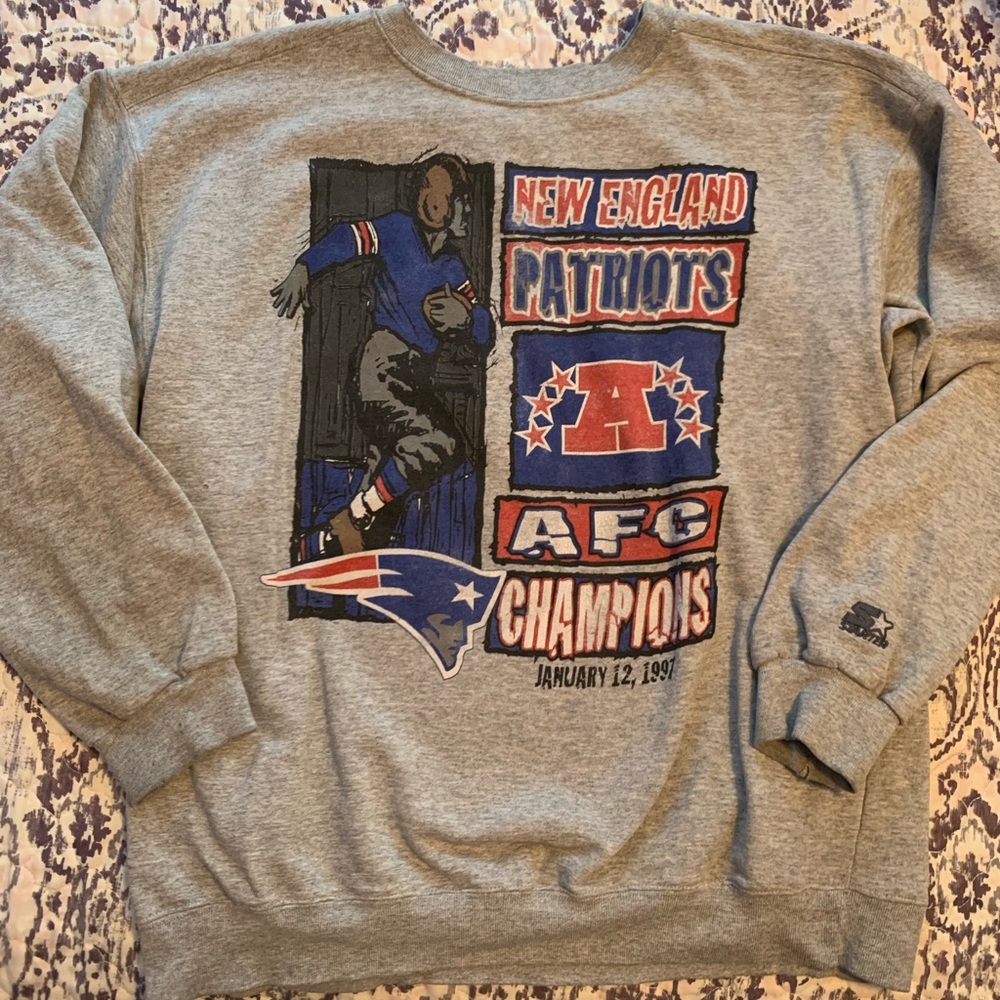 Vintage New England Patriots starter crew neck